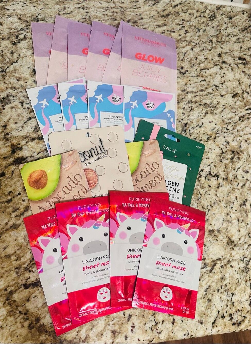 CALA 18x Sheet Masks and Clay Mask Lot New